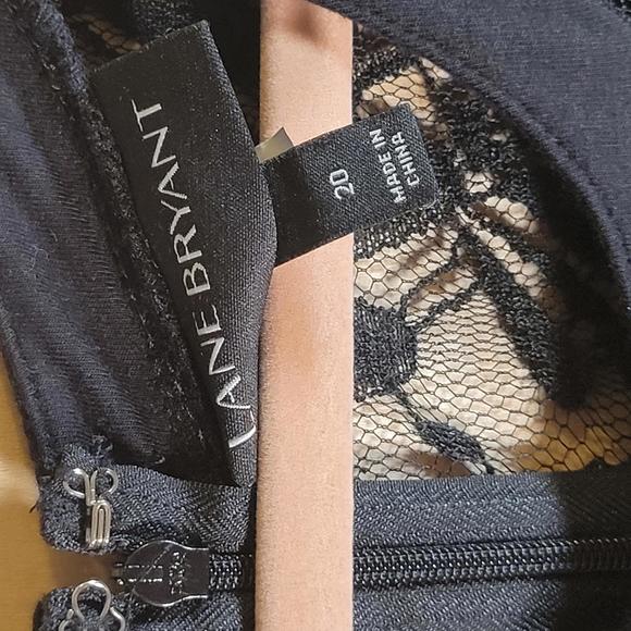 Lane Bryant Black Floral Mesh Lace Stretch Sleeveless Maxi Dress Women Sz 20 - Picture 3 of 9